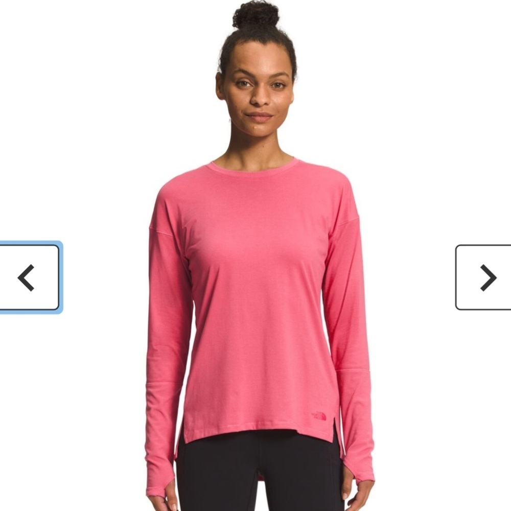 The North Face Women's Vibrant Pink Long Sleeve Tee